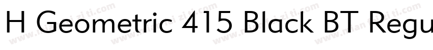 H Geometric 415 Black BT Regular字体转换